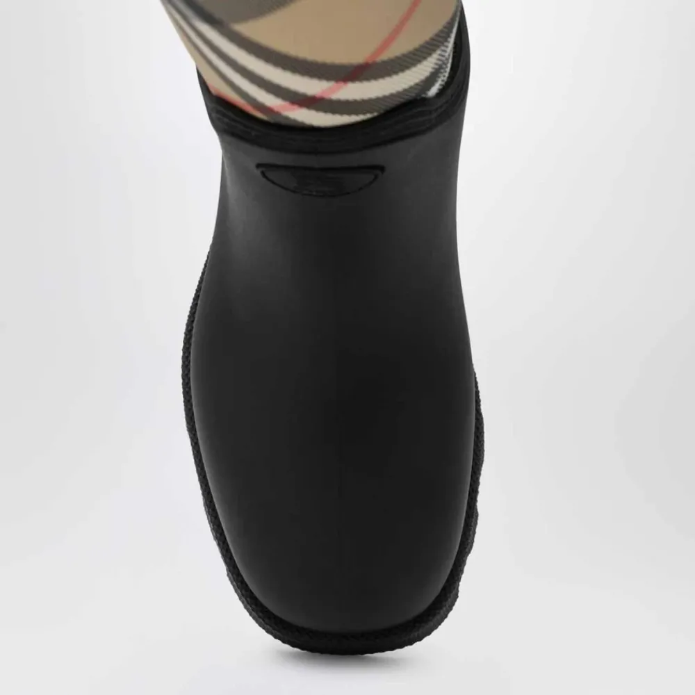 DAMES Burberry Laarzen^Zwarte Rubberen Laarzen