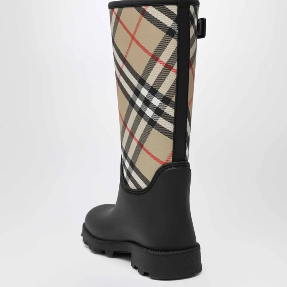 DAMES Burberry Laarzen^Zwarte Rubberen Laarzen