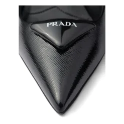 DAMES Prada e Saffiano Leren Sandalen met Driehoekig Logo