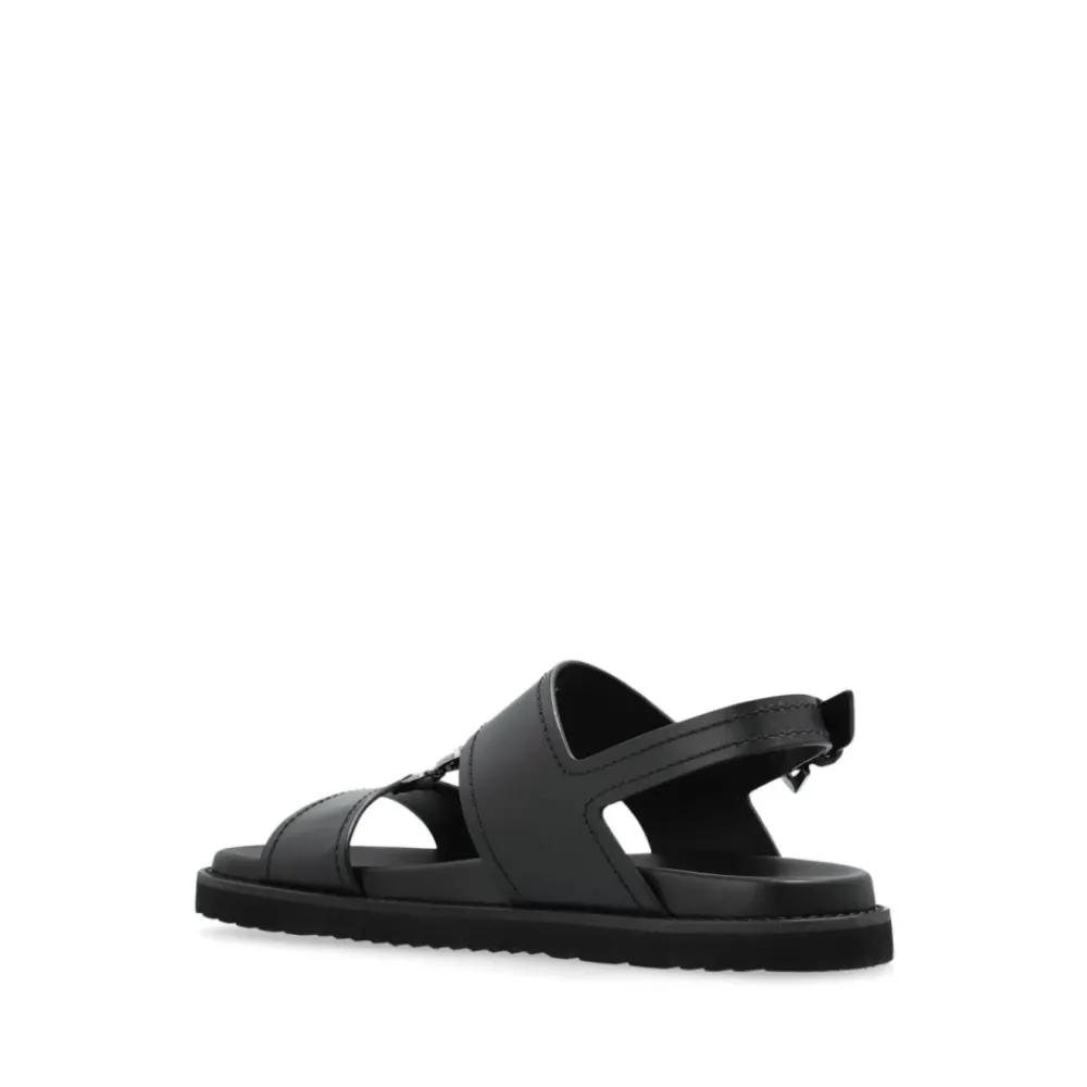 Heren Versace e Sandalen met Gesp en Platte Rubberen Zool