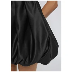 DAMES Nicowa e satijnen jurk met mesh-inzet