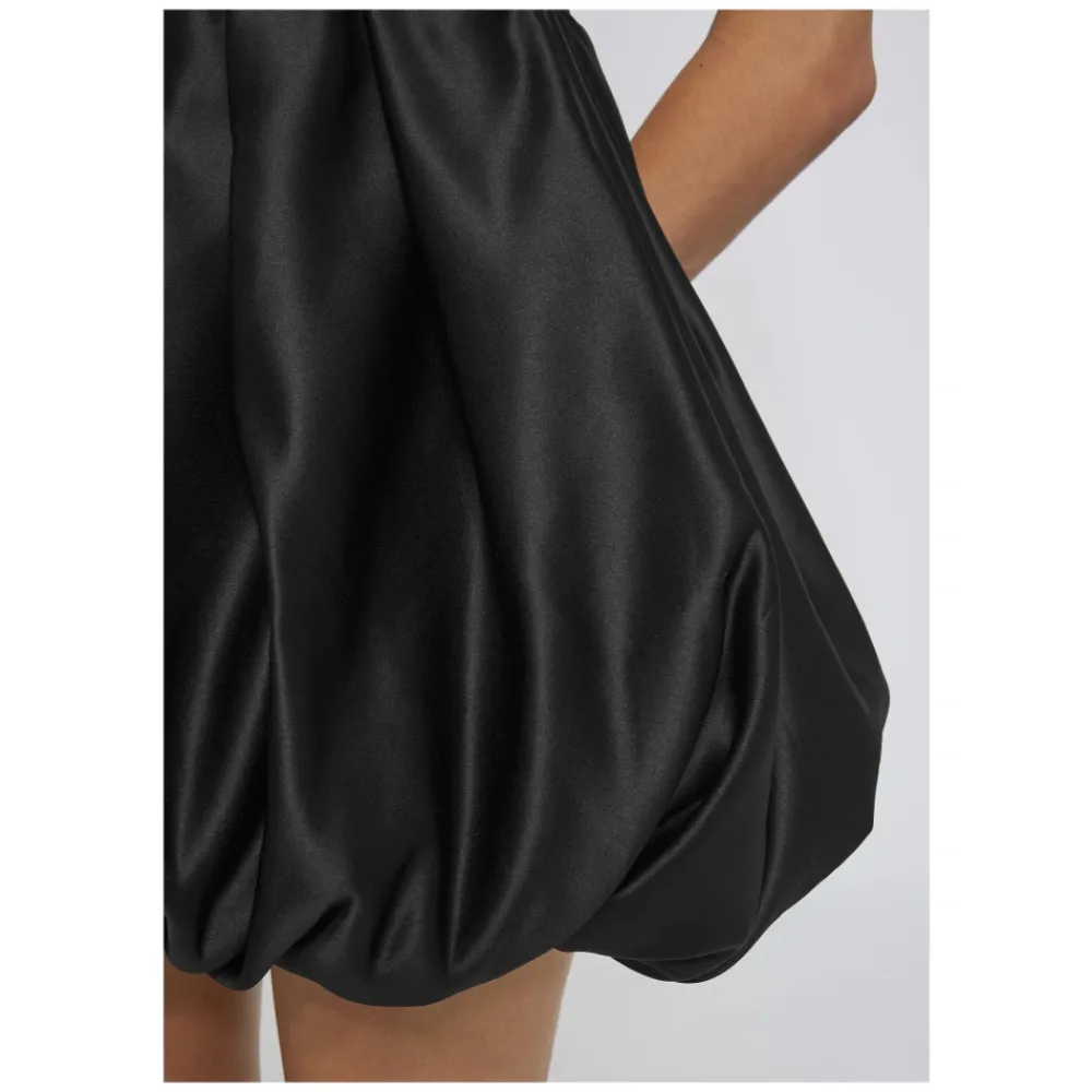 DAMES Nicowa e satijnen jurk met mesh-inzet