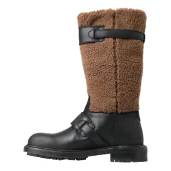 Heren Dolce & Gabbana Zwarte Shearling Motorlaarzen