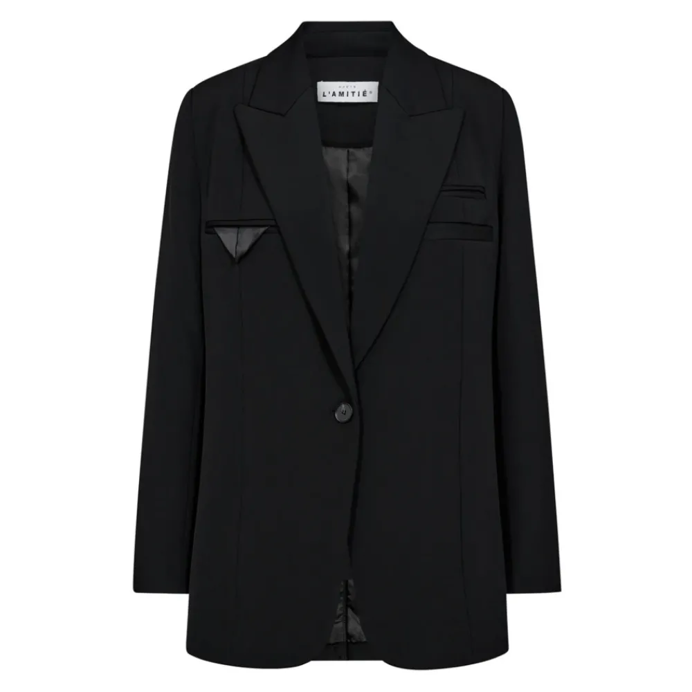 DAMES Haute L'Amitié Jassen^e Single Blazer met Brede Kraag