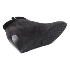 DAMES Tod's Sleehakken^Zwarte sleehak enkellaars schoen