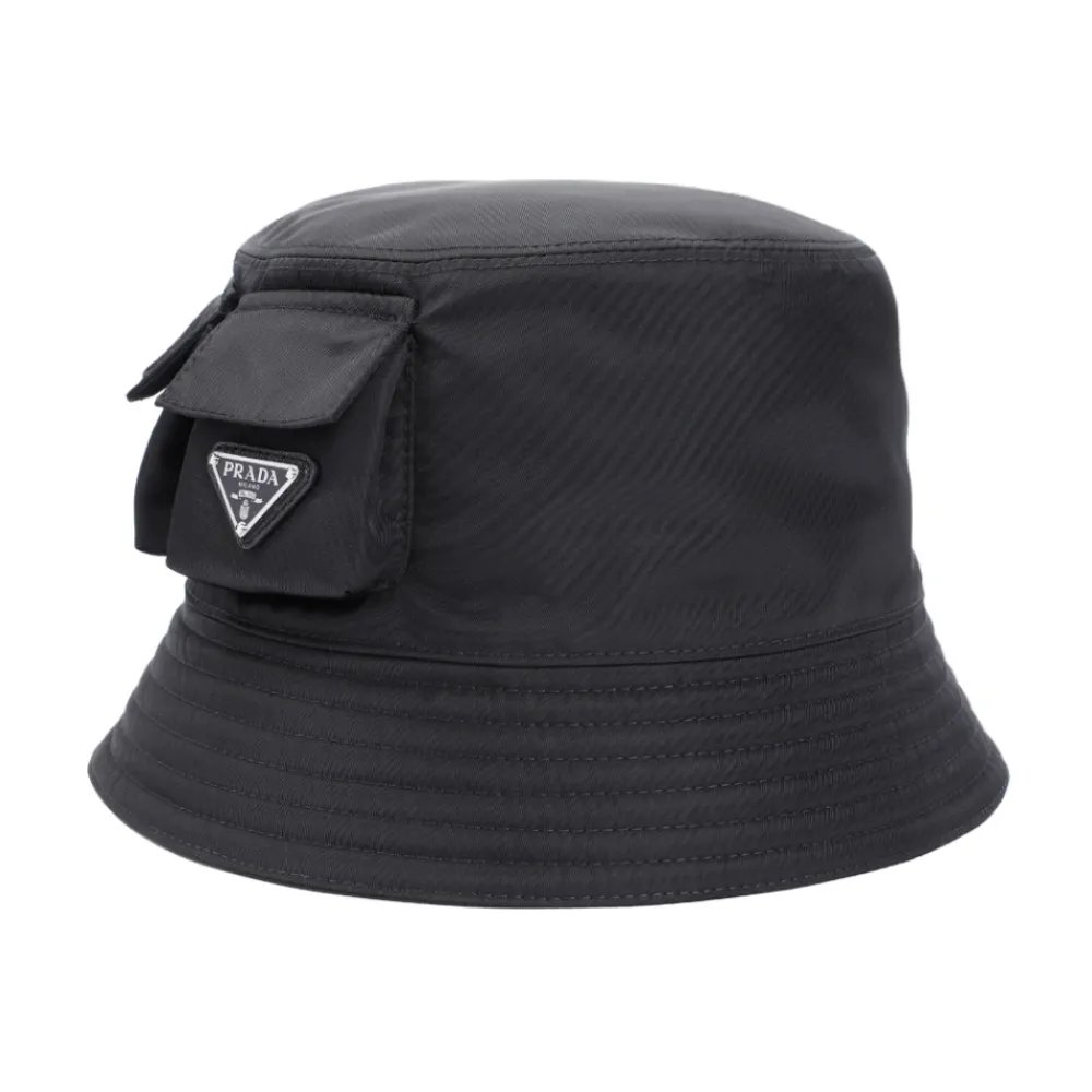 Heren Prada Hoeden^e Stijlvolle Hoed met Uniek Ontwerp