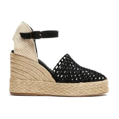 DAMES Paloma Barceló Sleehakken^e stoffen sleehak sandalen met enkelband