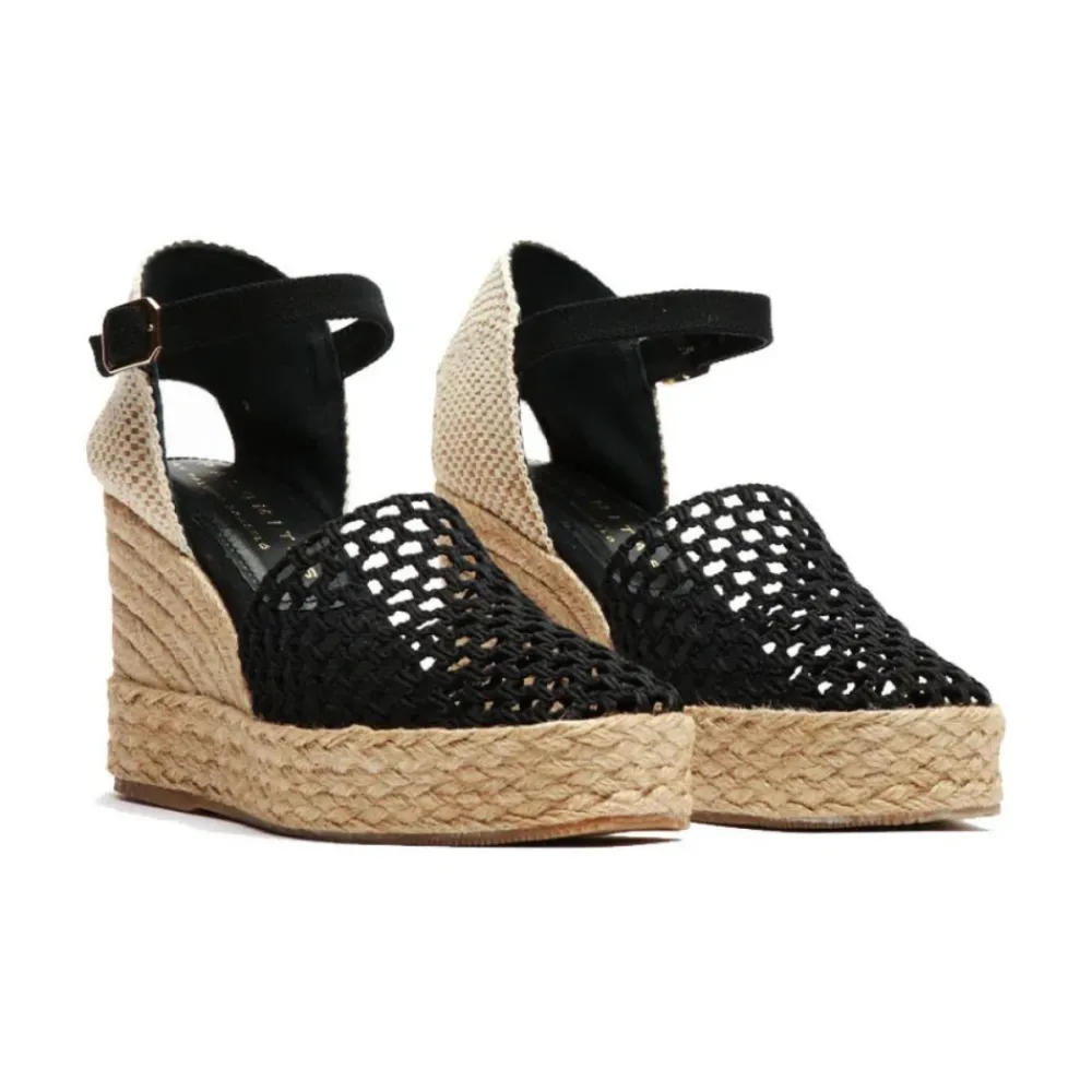 DAMES Paloma Barceló Sleehakken^e stoffen sleehak sandalen met enkelband