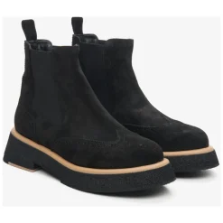 DAMES Estro Chelseaboots^e suède enkellaarsjes met bruine accenten