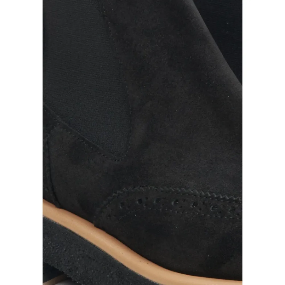 DAMES Estro Chelseaboots^e suède enkellaarsjes met bruine accenten