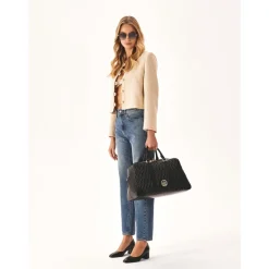 DAMES Kazar e zachte gewatteerde leren reistas