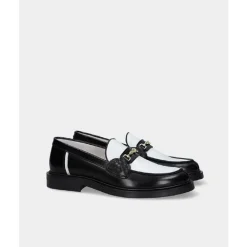 DAMES Filling Pieces -witte loafers met metalen details